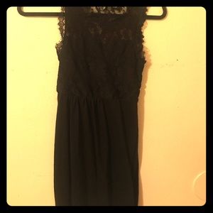 Black short lacy dress